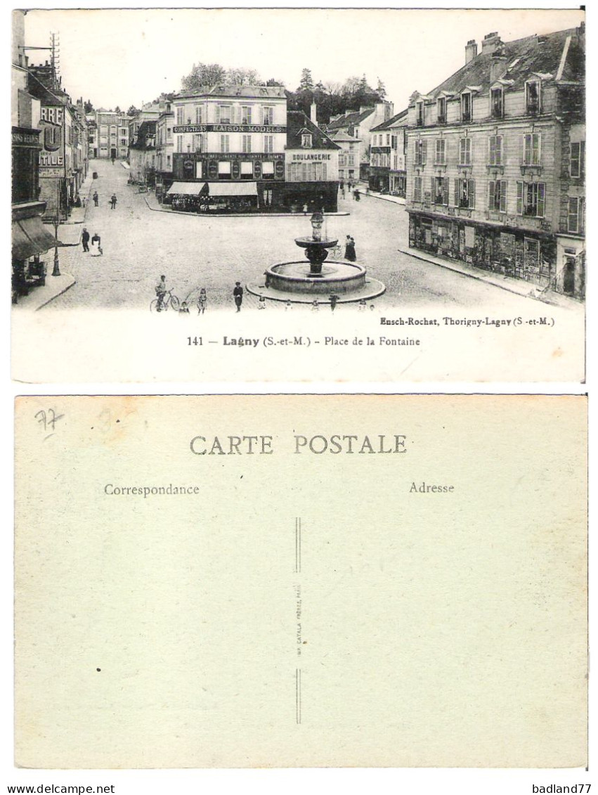 77 - LAGNY (S.-et-M.) - Place De La Fontaine     (non Circulée-animée) - Lagny Sur Marne