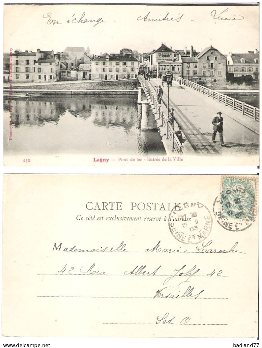 77 - LAGNY - Pont De Fer - Entrée De La Ville    (animée-calèche) - Lagny Sur Marne