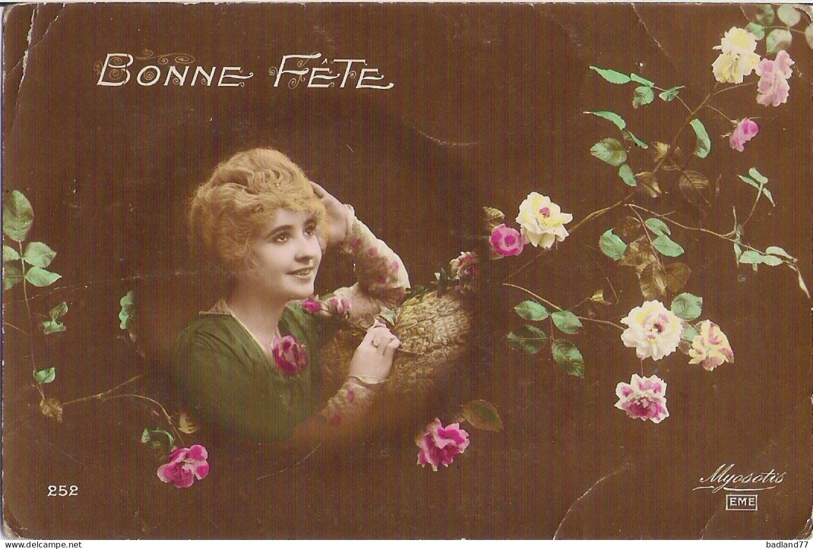 CPA  Fantaisie - Femme - Bonne Fête  (colorisée) * - Altri & Non Classificati
