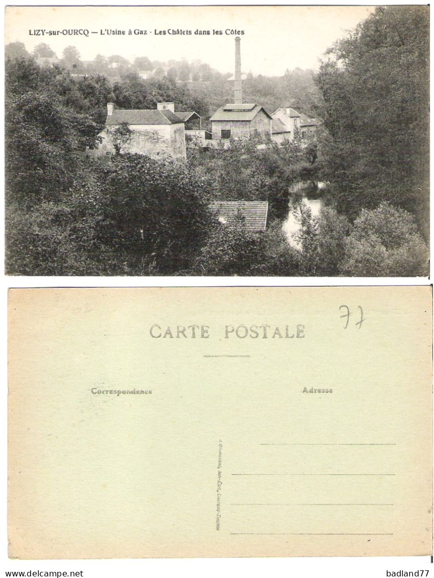 77 - LIZY-SUR-OURCQ - L Usine à Gaz - Les Châlets Dans Les Côtes   (non Circulée) - Lizy Sur Ourcq