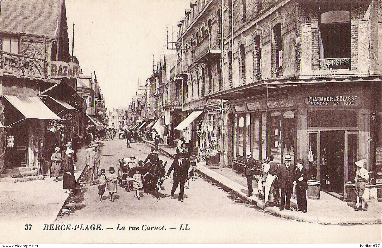 62 - BERCK-PLAGE - La Rue Carnot - Berck