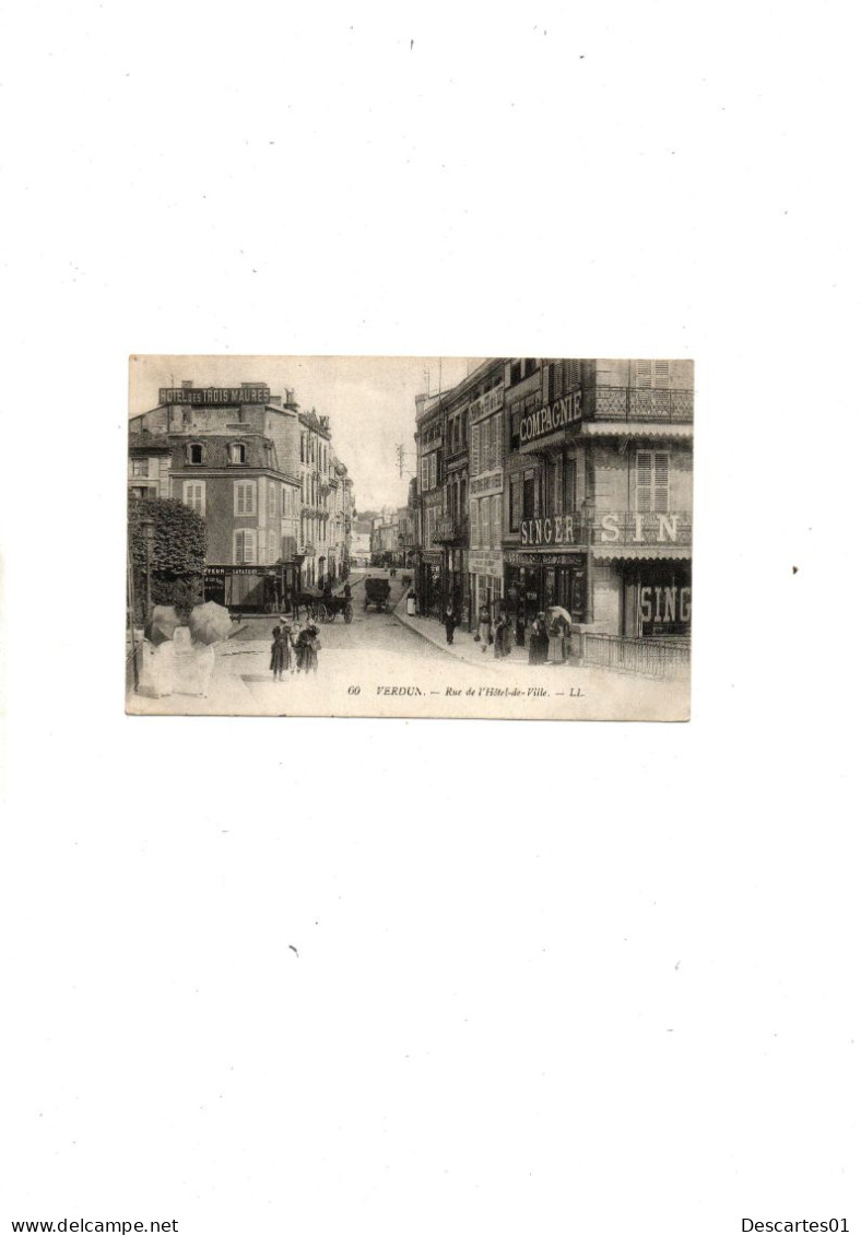 C P A  ANIMEE  VERDUN  RUE DE L'HOTEL-DE-VILLE   CIRCULEE  19 AVRIL 1915 - Verdun