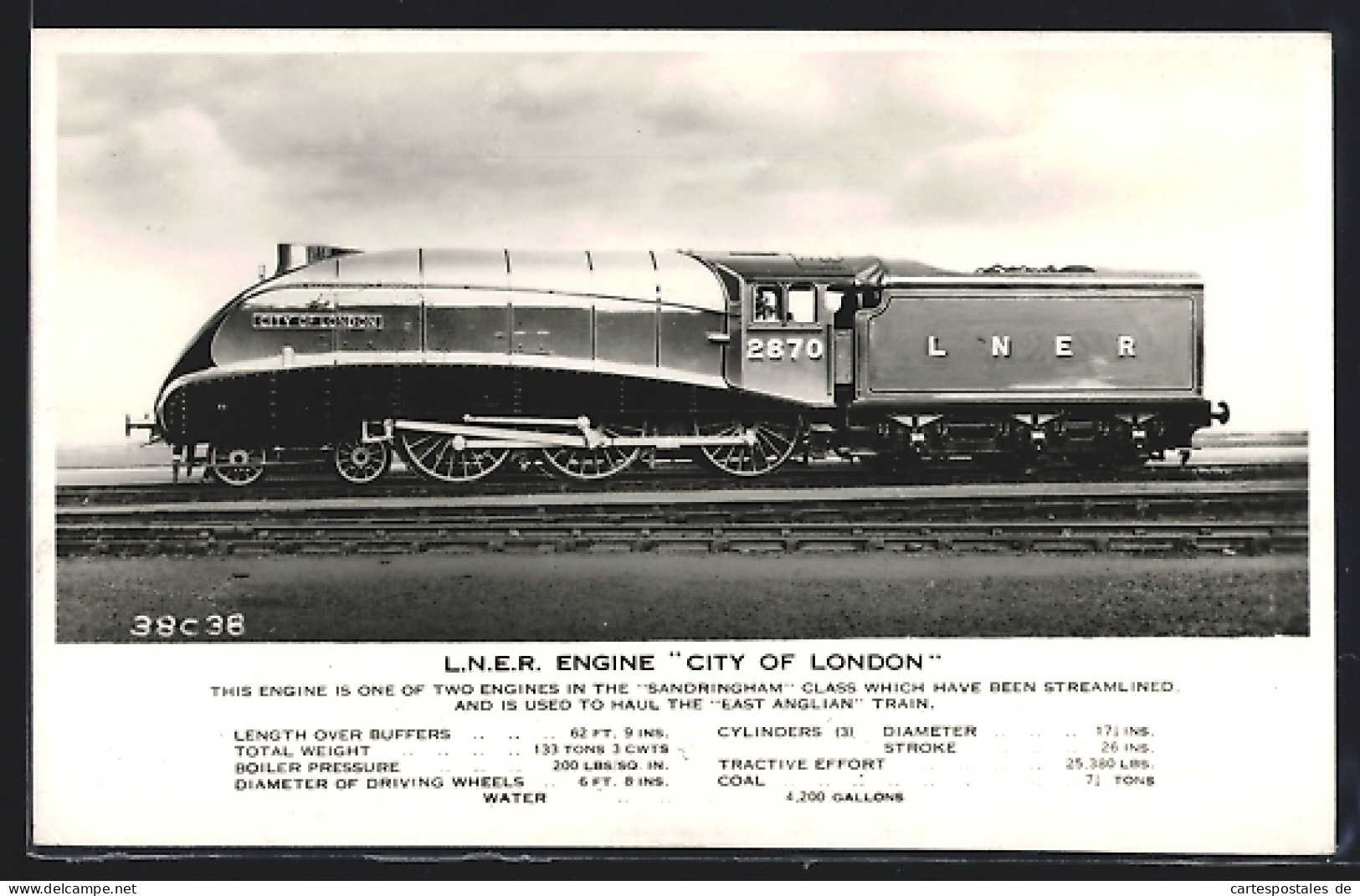 Pc City Of London L. N. E. R. Engine, Englische Eisenbahn  - Trains