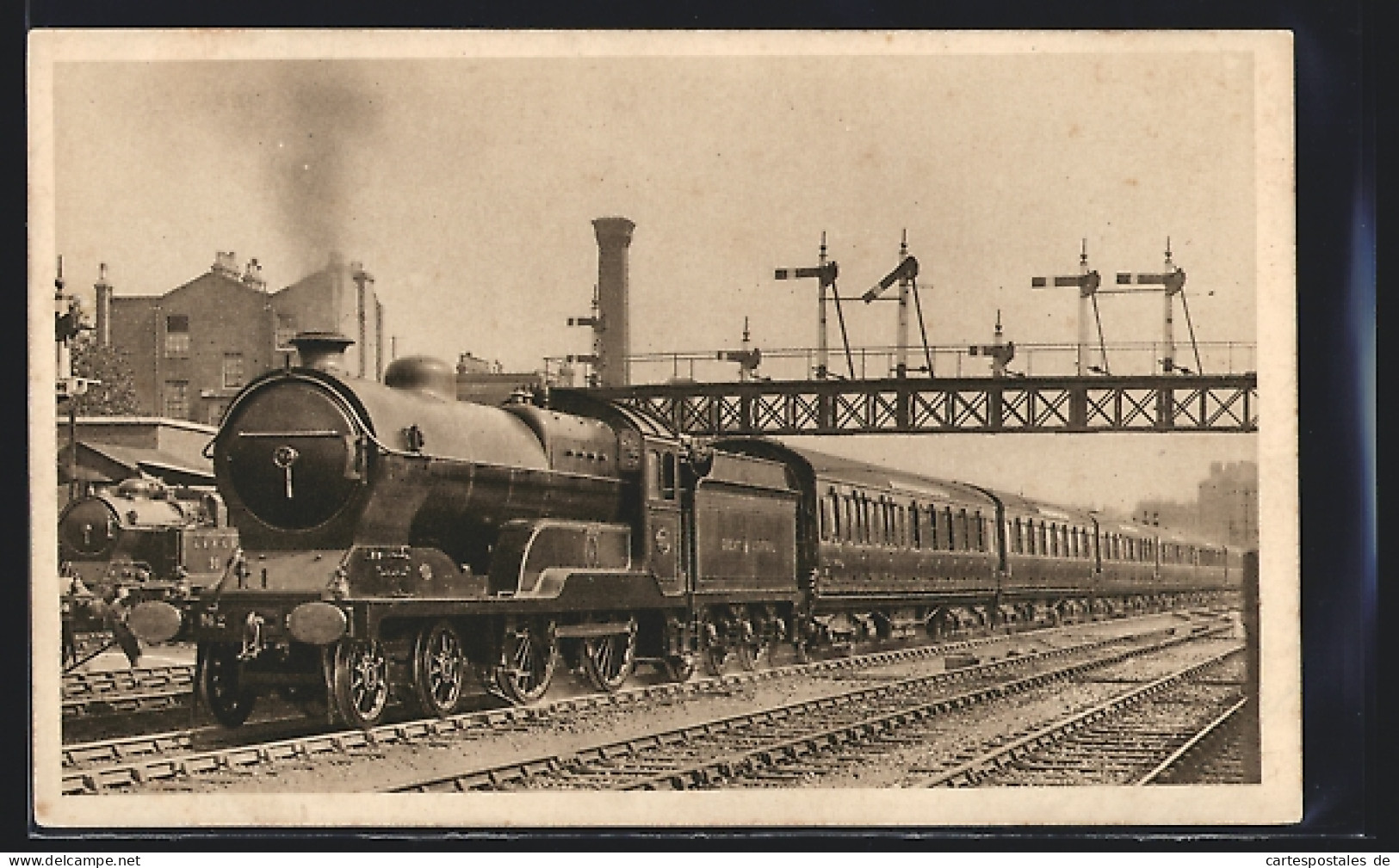 Pc Down Manchester Express Leaving Marylebone, Engine 4-4-0, No.l 501, Mons, Englische Eisenbahn  - Trains