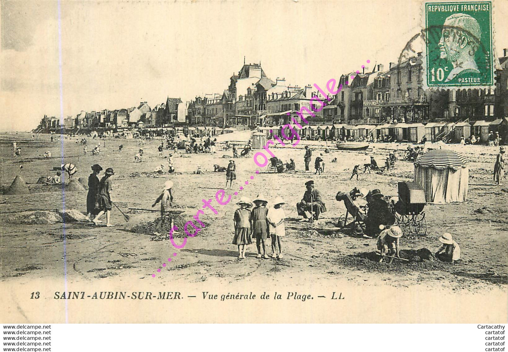 14.  SAINT AUBIN SUR MER .  Vue Générale De La Plage . - Saint Aubin