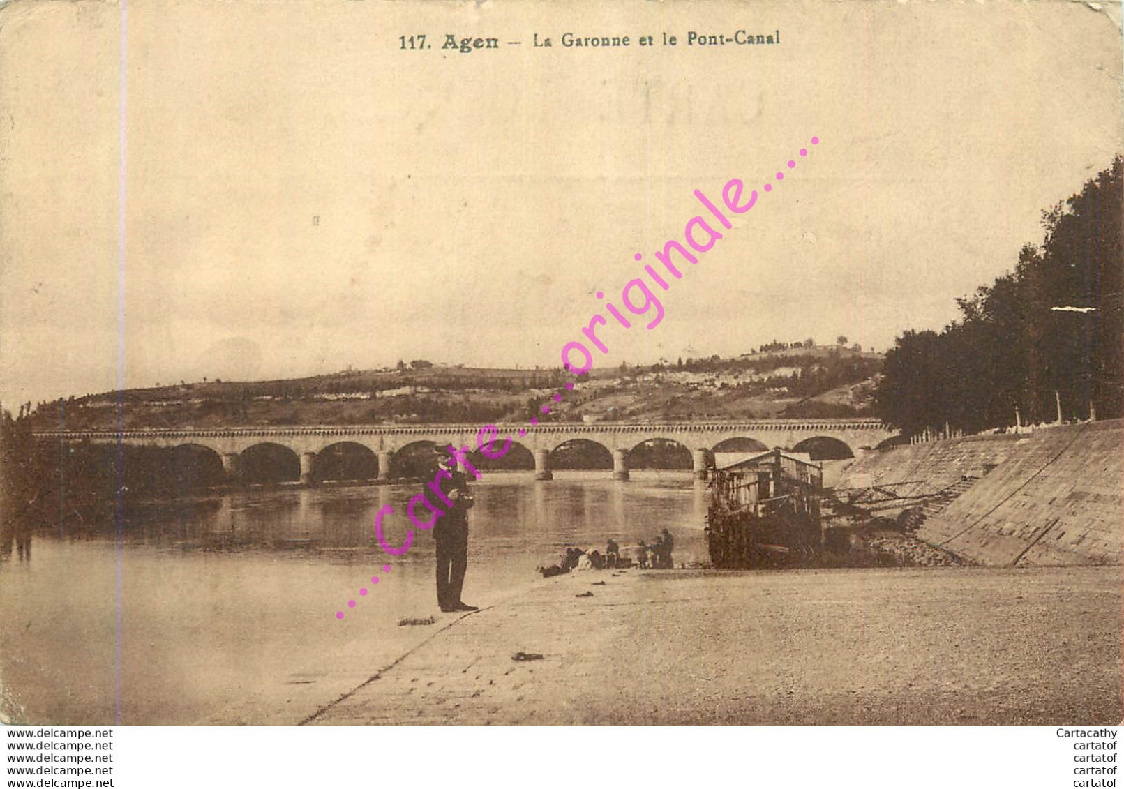 47.  AGEN .  La Garonne Et Le POnt Canal . - Agen