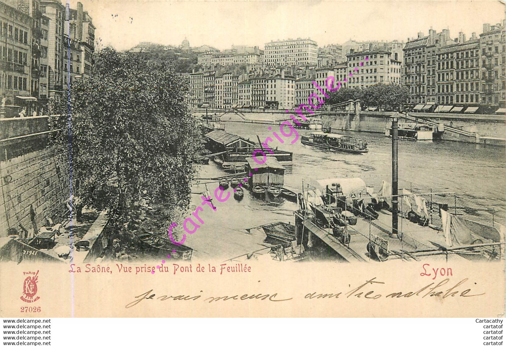 69.  LYON .  La Saône . Vue Prise Du Pont De La Feuille . - Otros & Sin Clasificación