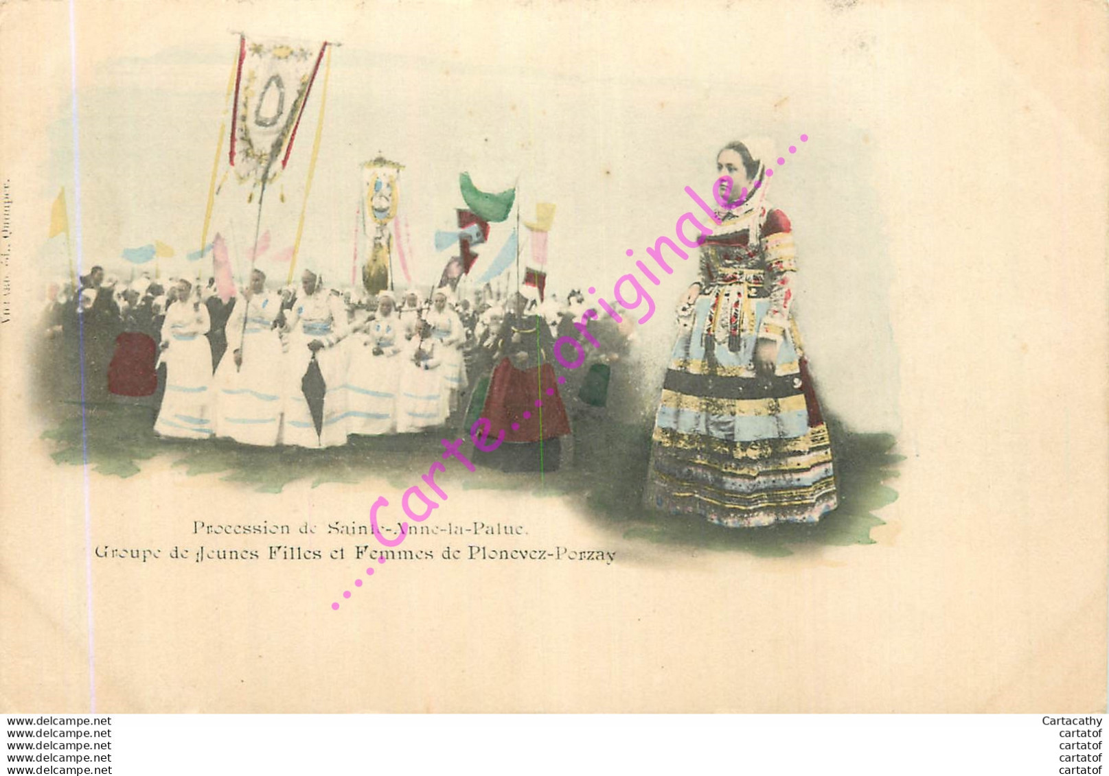 Procession De Sainte-Anne-La-Palue ;  Groupe De Jeunes Filles Et Femmes De PLONEVEZ PORZAY . - Autres & Non Classés