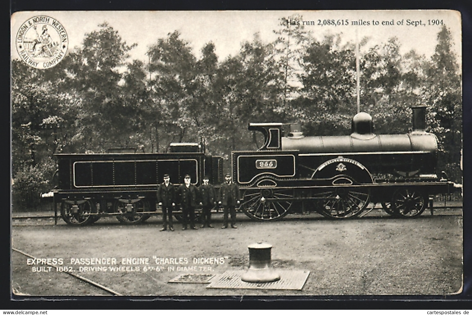 Pc Englische Eisenbahn-Lokomotive No. 955 Charles Dickens Der London & North Western Railway  - Trenes