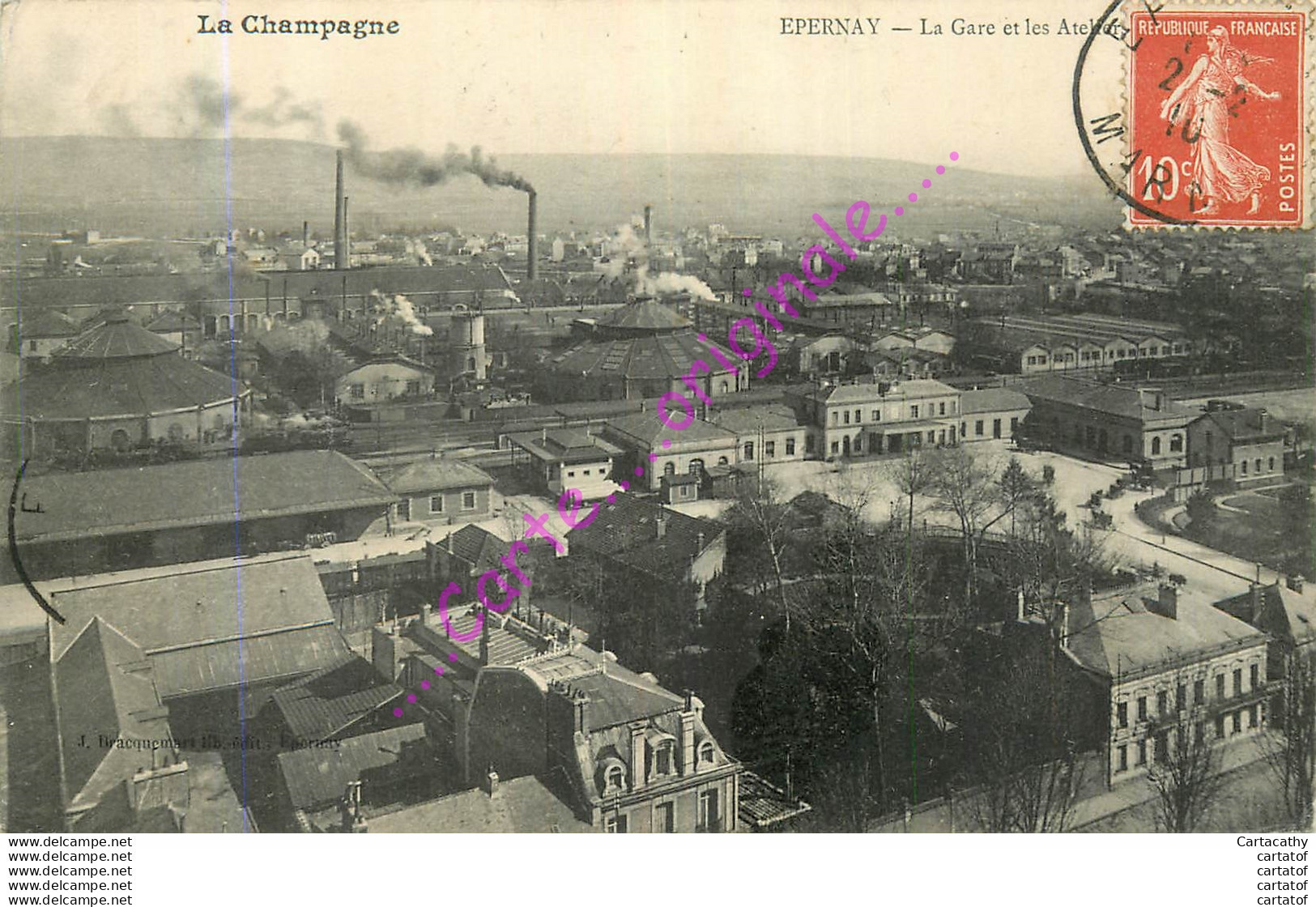 51.  EPERNAY .  La Gare Et Les Ateliers . - Epernay