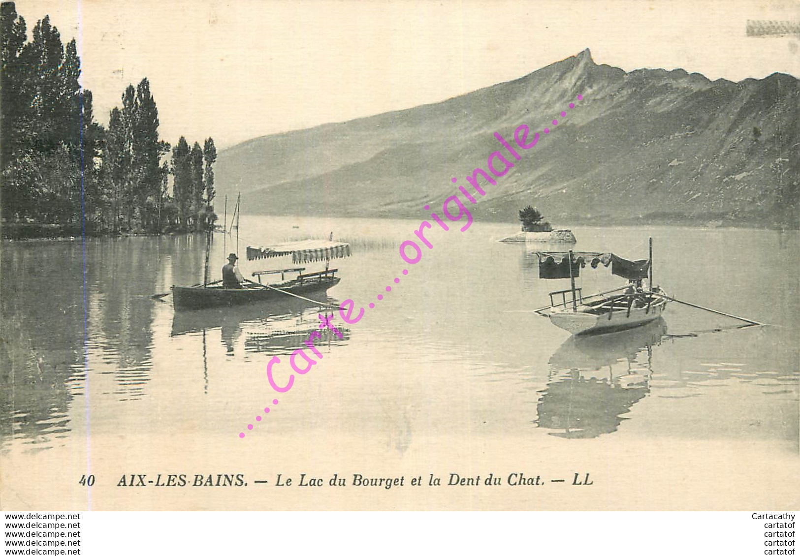 73.  AIX LES BAINS .  Le Lac Du Bourget Et La Dent Du Chat . - Aix Les Bains
