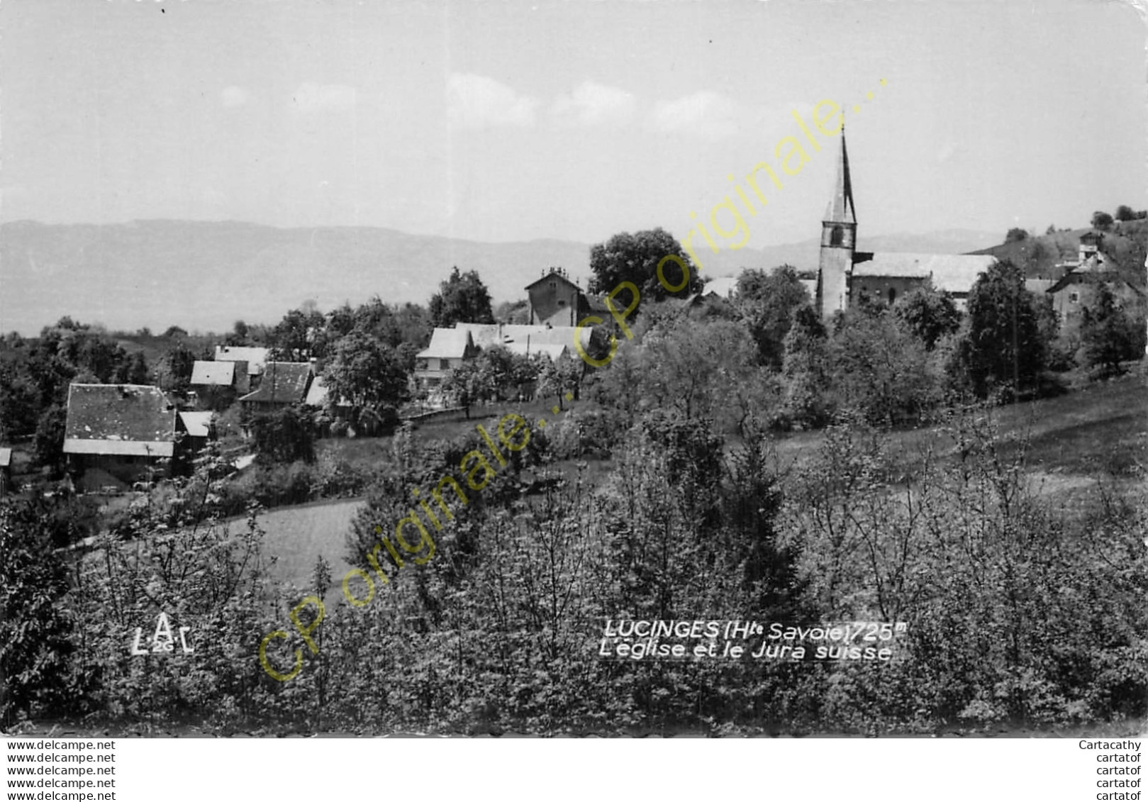 74.  LUCINGES .  L'église Et Le Jura Suisse . - Otros & Sin Clasificación