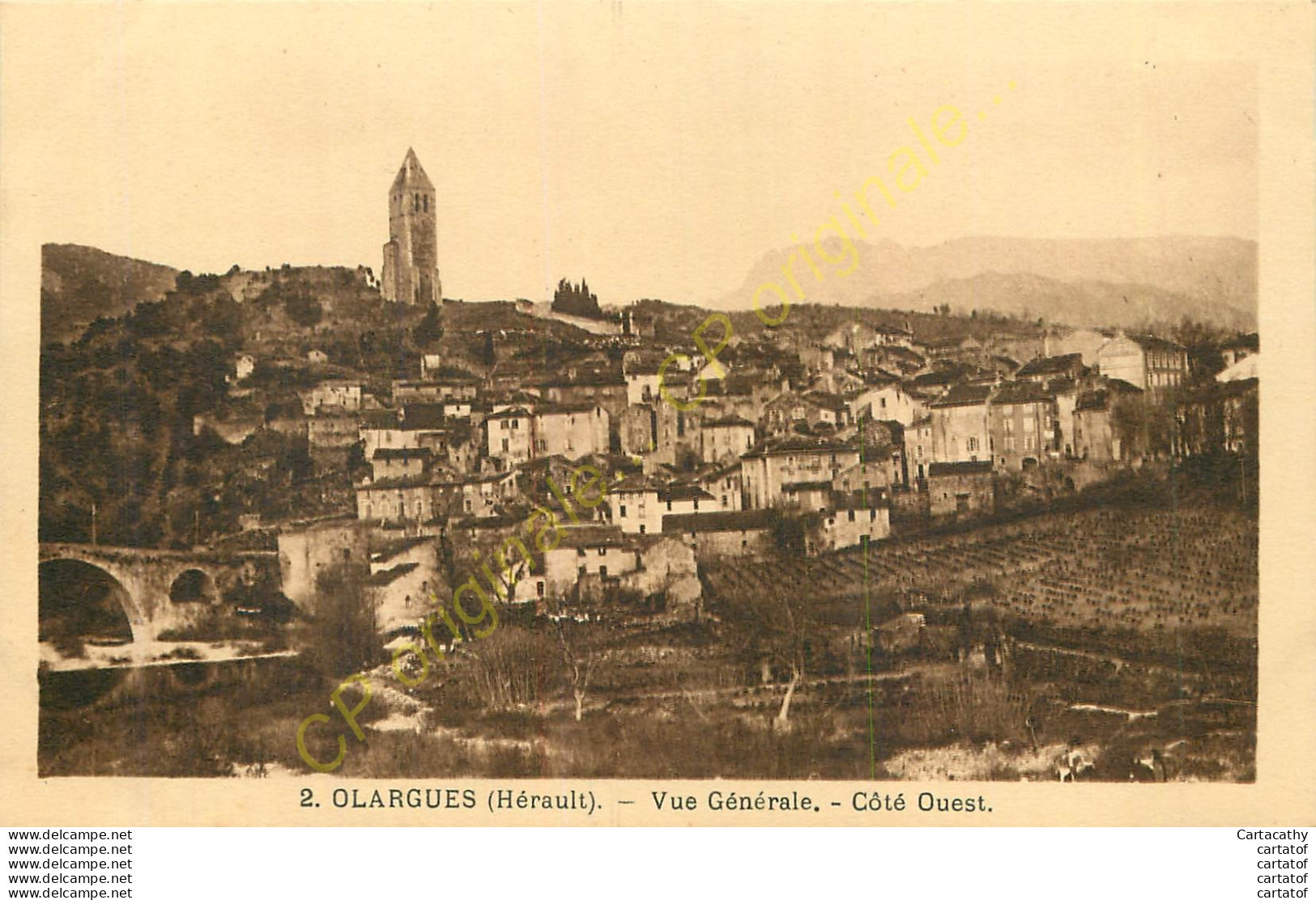 34.  OLARGUES .  Vue Générale .  Côté Ouest . - Andere & Zonder Classificatie