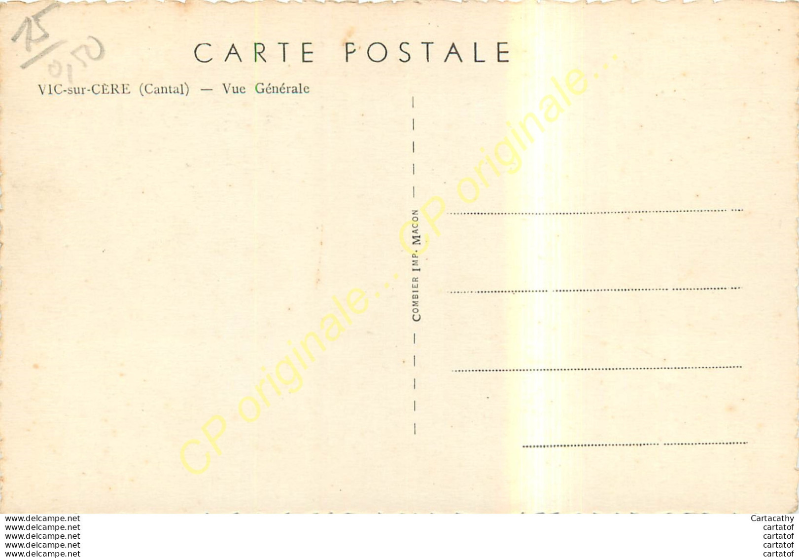 15.  VIC SUR CERE .  Vue Générale . - Other & Unclassified