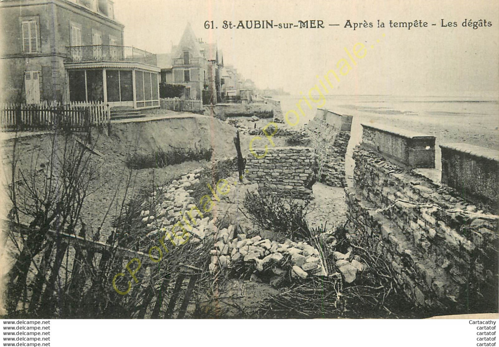 14.  SAINT AUBIN Sur MER .  Après La Tempête .  Les Dégats . - Saint Aubin