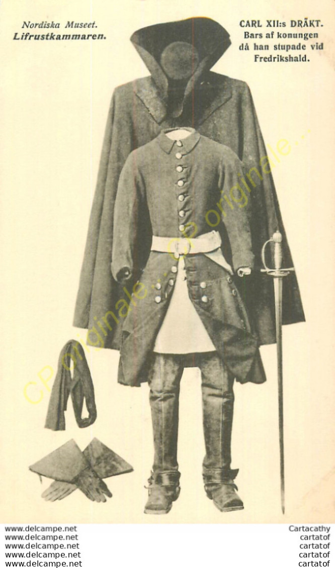 LIFRUSTKAMMAREN .  CARL XII;s DRÄKT .  Tenue Portée Par Le ROi Lors De Sa Chute à Fredrikshald .  NORVEGE - Noruega