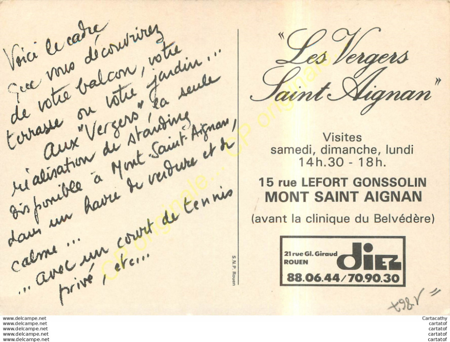 76.  LES VERGERS SAINT AIGNAN . 1( Rue Lefort Gonssolin MONT SAINT AIGNAN . - Mont Saint Aignan