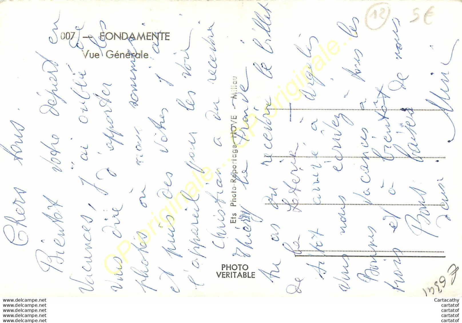 12.  FONDAMENTE . Vue Générale . - Otros & Sin Clasificación