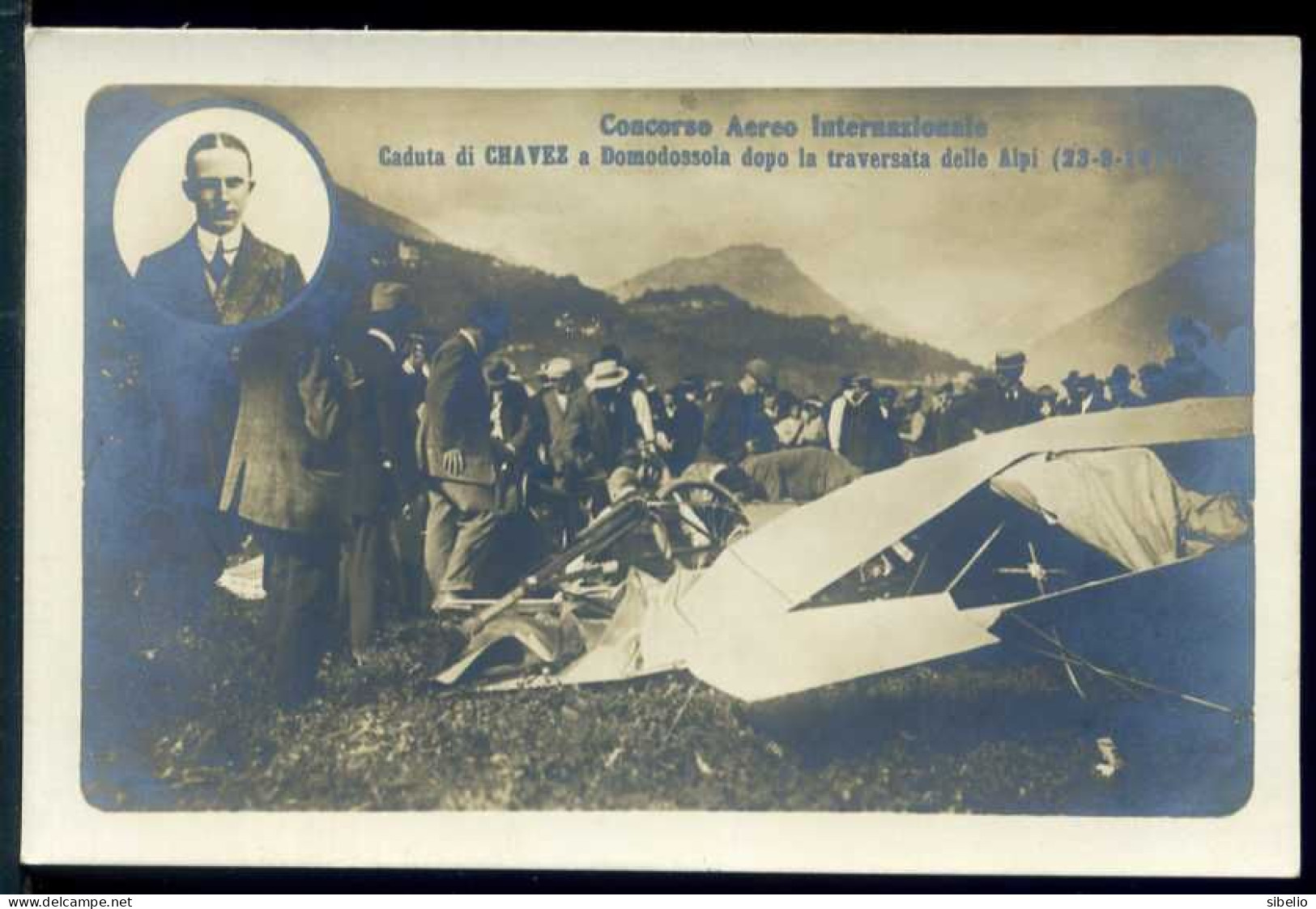 Caduta Di Geo Chavez - Concorso Aereo Internazionale - Non Viaggiata 1910 Rif. An012 - Incidenti