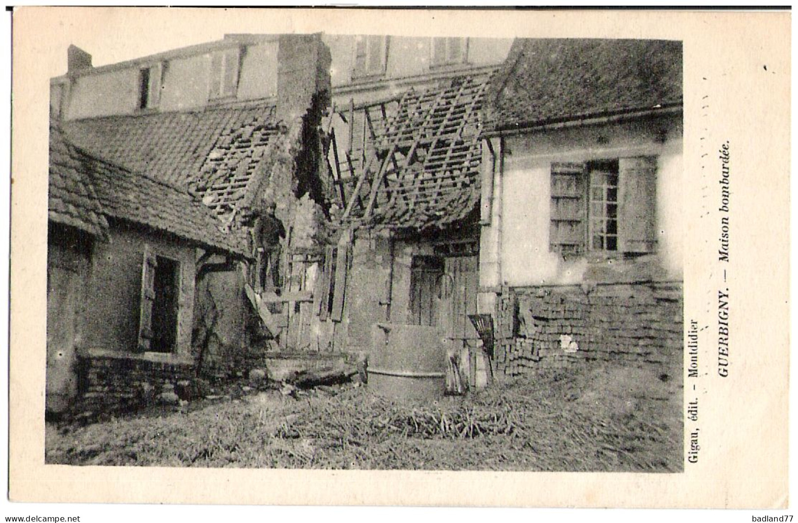 80 - GUERBIGNY - Maison Bombardée   - Andere & Zonder Classificatie