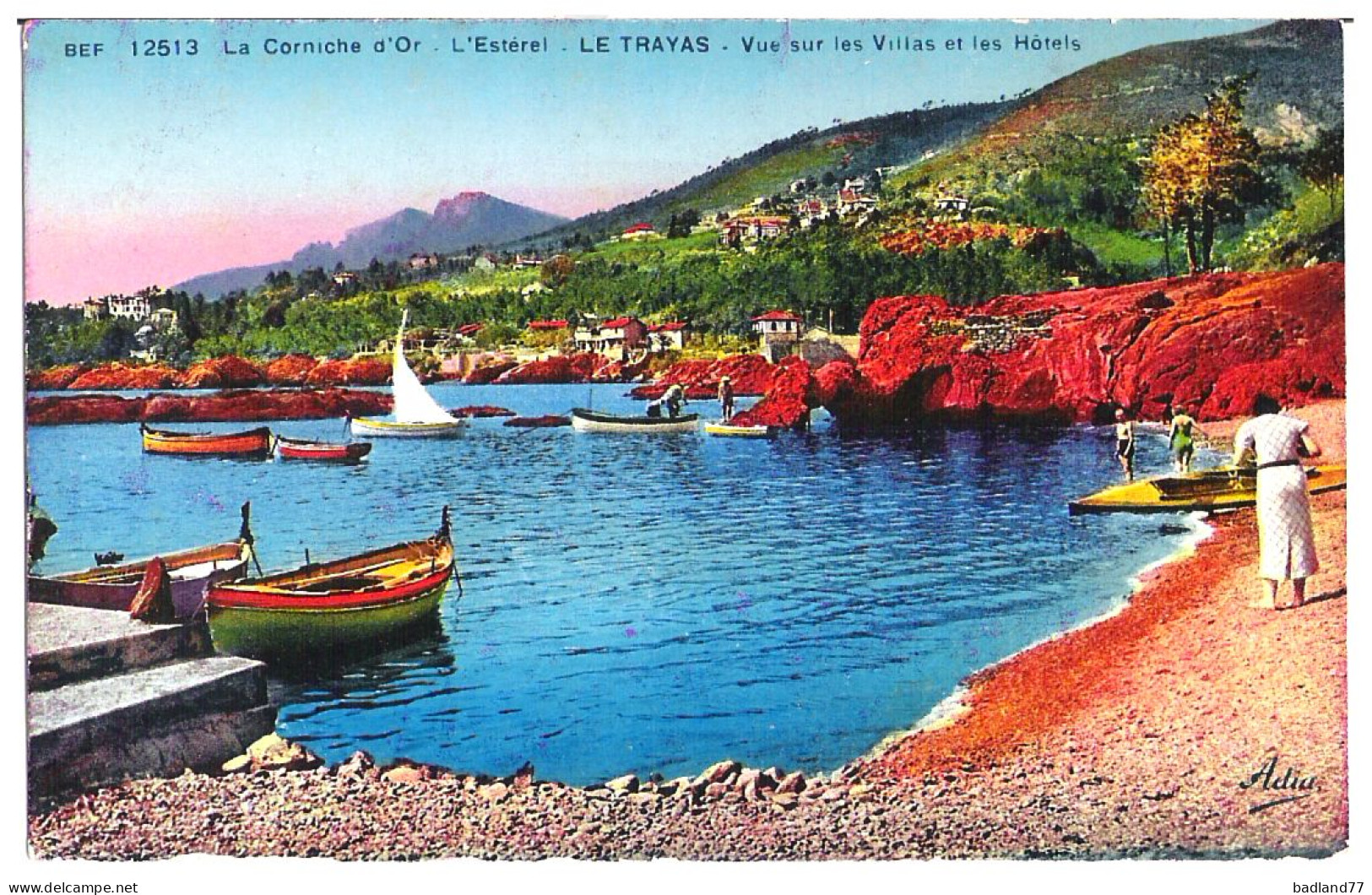 83 - LE TRAYAS - La Corniche D Or - L Esterel - Vue Sur Les Villas Et Les Hôtels   *  (photochromie) - Andere & Zonder Classificatie