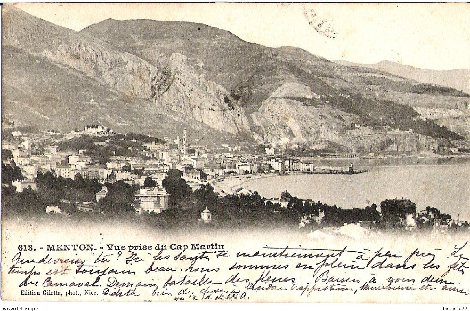 06 - MENTON - Vue Prise Du Cap Martin - Menton