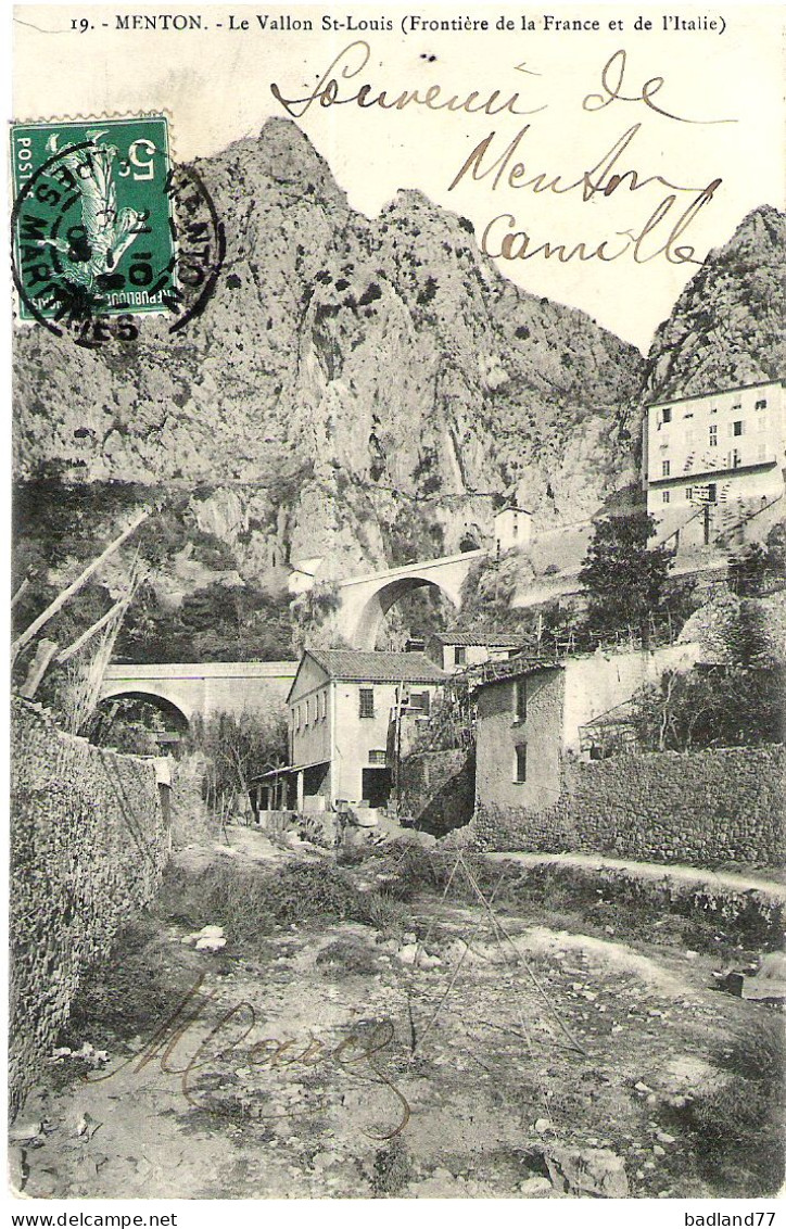 06 - MENTON - Le Vallon St-Louis - Menton