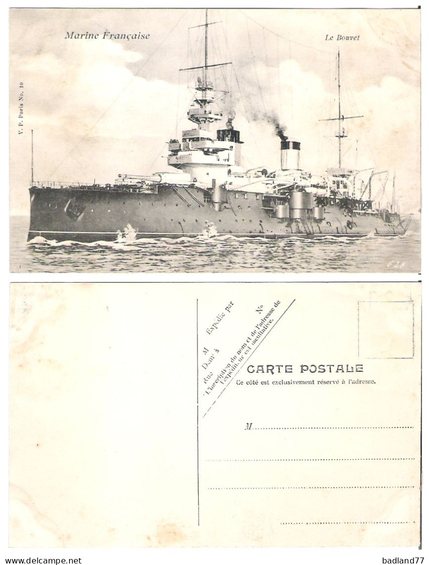 Marine Française - Le Bouvet    (non Circulée) - Warships