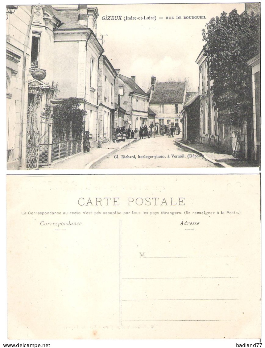 37 - GIZEUX - Rue De Bourgueil - Otros & Sin Clasificación