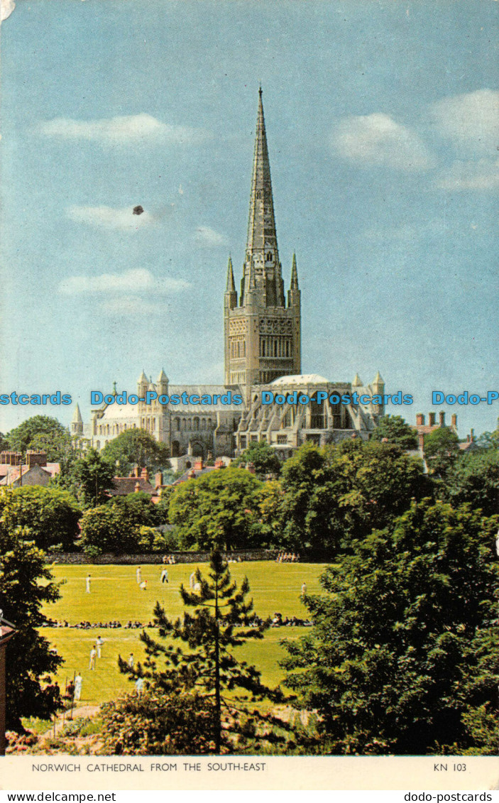 R083640 Norwich Cathedral From The South East. Jarrold. RP - World