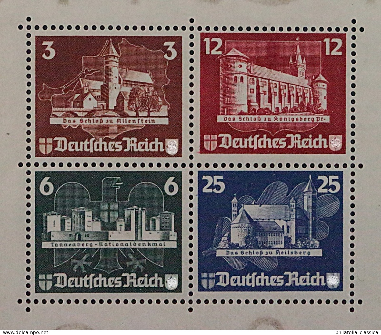 Dt. Reich  Bl. 3 *  OSTROPA-Block 1935, Originalgummi, Top-Qualität, KW 1300,- € - Neufs