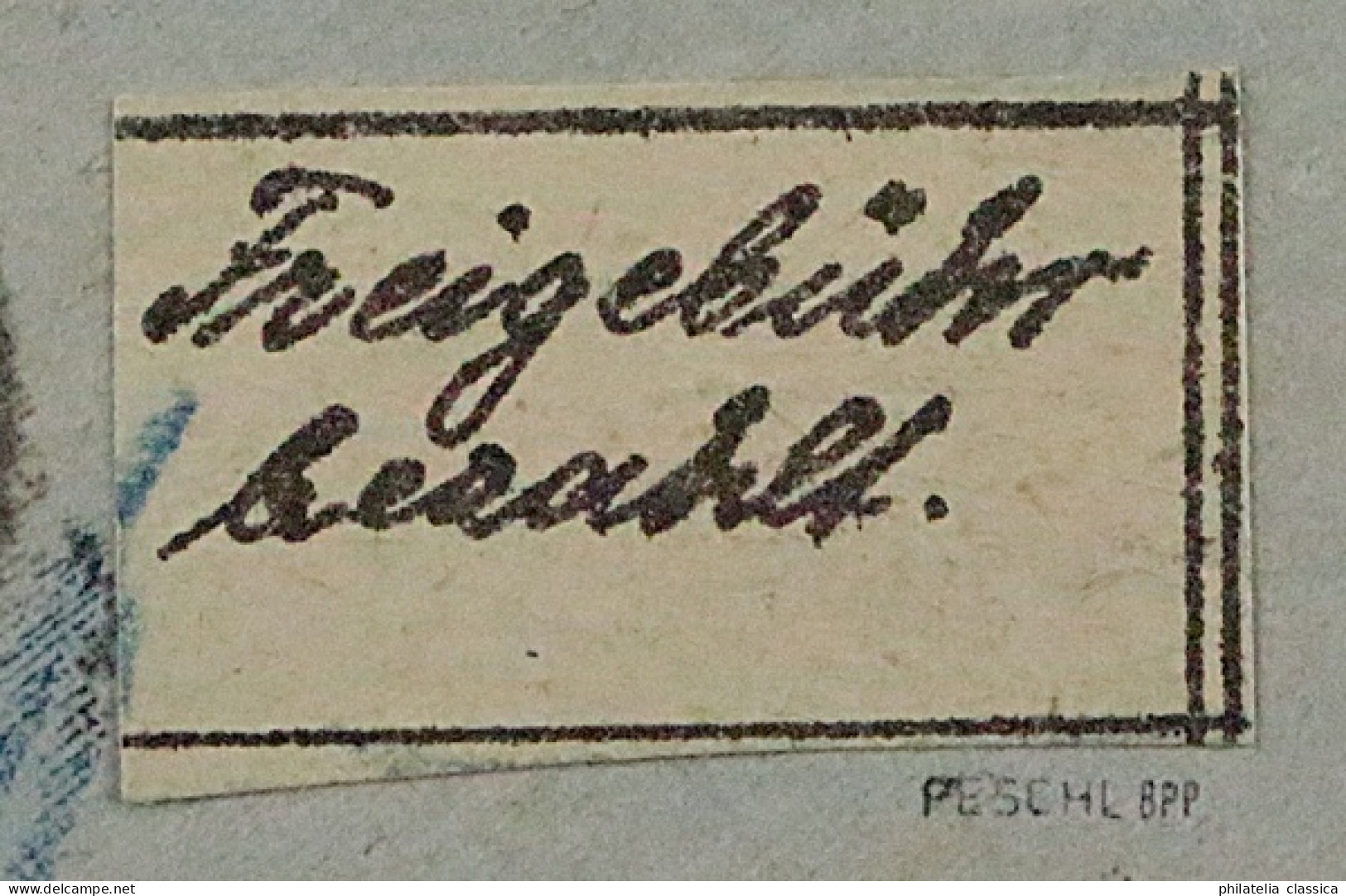 1923, KASSEL OPD Gebührenzettel Lateinische Schrift, Auf Brief, Geprüft 300,-€ - 1922-1923 Emisiones Locales