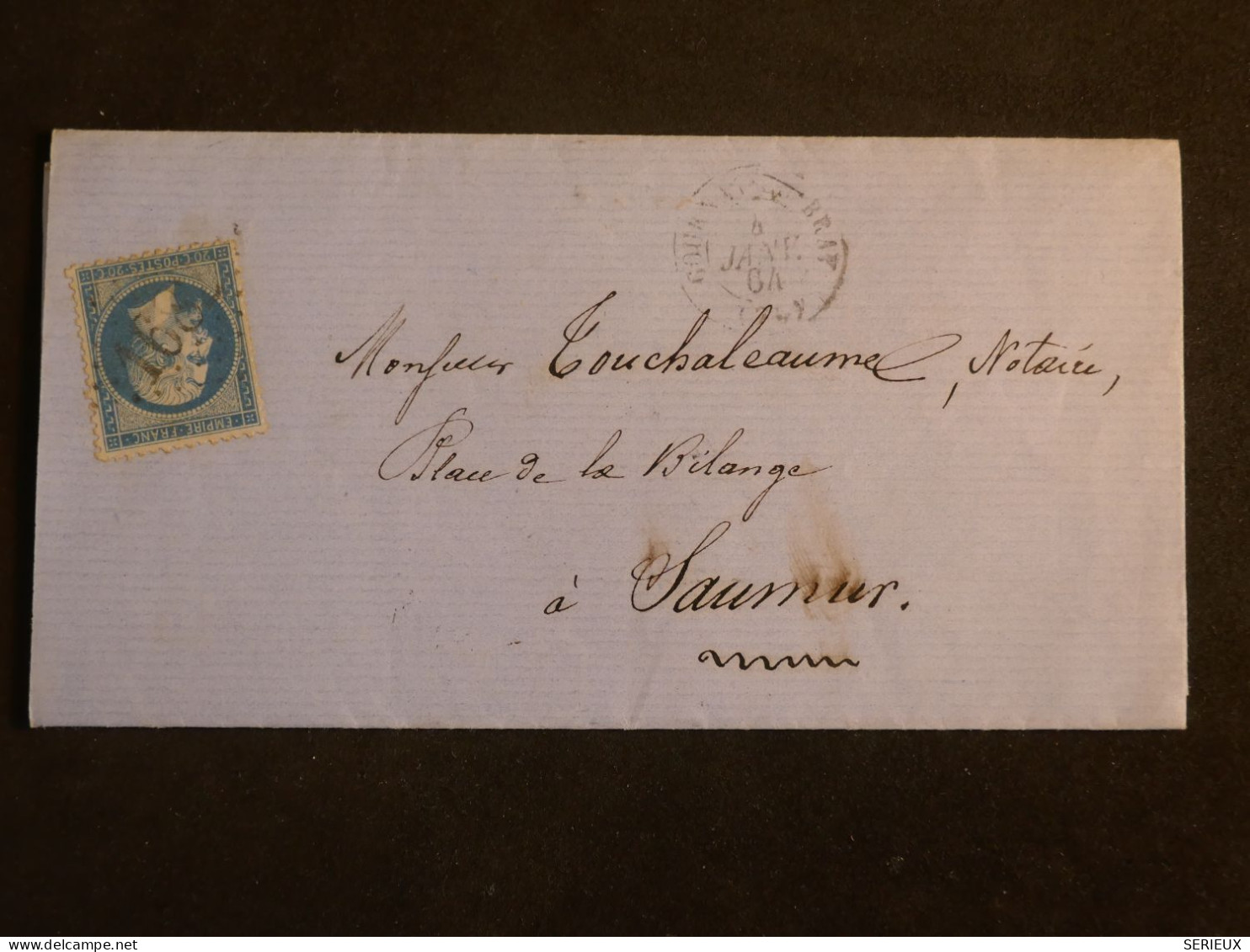 DO11 FRANCE  BELLE LETTRE  1864 SAUMUR   +N°22  +AFF. INTERESSANT+++ - 1849-1876: Klassik