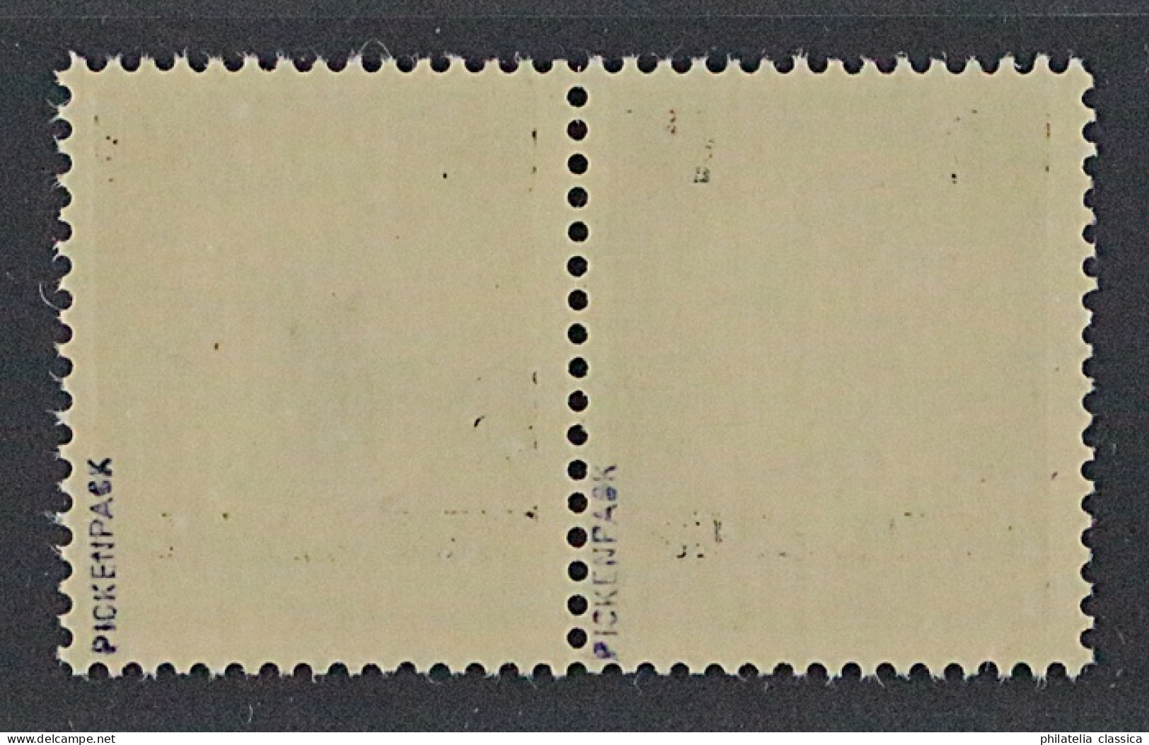 Kurland 1 II+III ** Aufdruck Type II+III Im Paar, Postfrisch, Geprüft KW 420,- € - Occupazione 1938 – 45