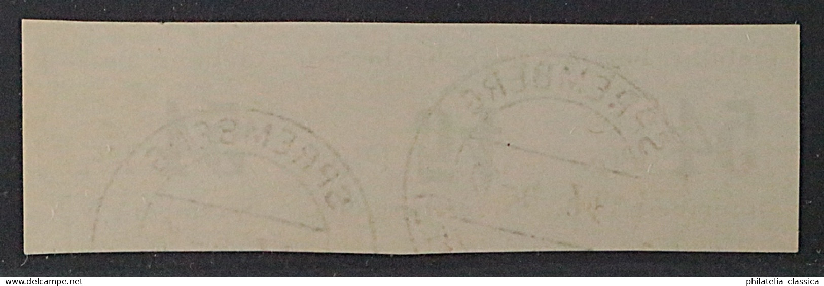 SPREMBERG  14 BK, 54 Pfg Wertziffer KOPSTEHEND, Briefstück, SELTEN, KW 200,- € - Afgestempeld