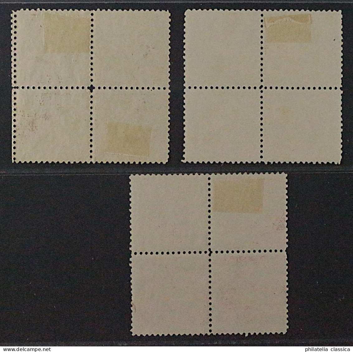 Österreich 158-60 X, Zeitungsmarken Gezähnt VIERERBLOCKS, Gestempelt, KW 518,- € - Gebruikt