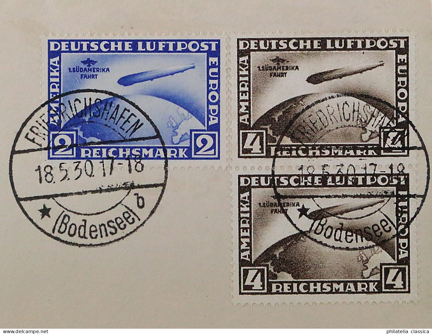 Dt. Reich  438 X + 439 Y (2), Bref Südamerikafahrt TOLLE FRANKATUR, KW 1650,- € - Storia Postale