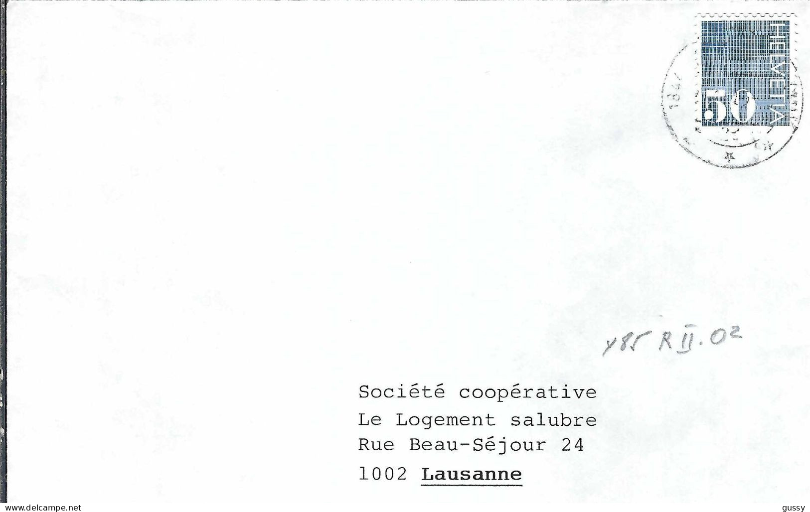 SUISSE Ca.1986: LSC De Lausanne Intra Muros, TP De Distributeur, Numéro Au Verso - FDC