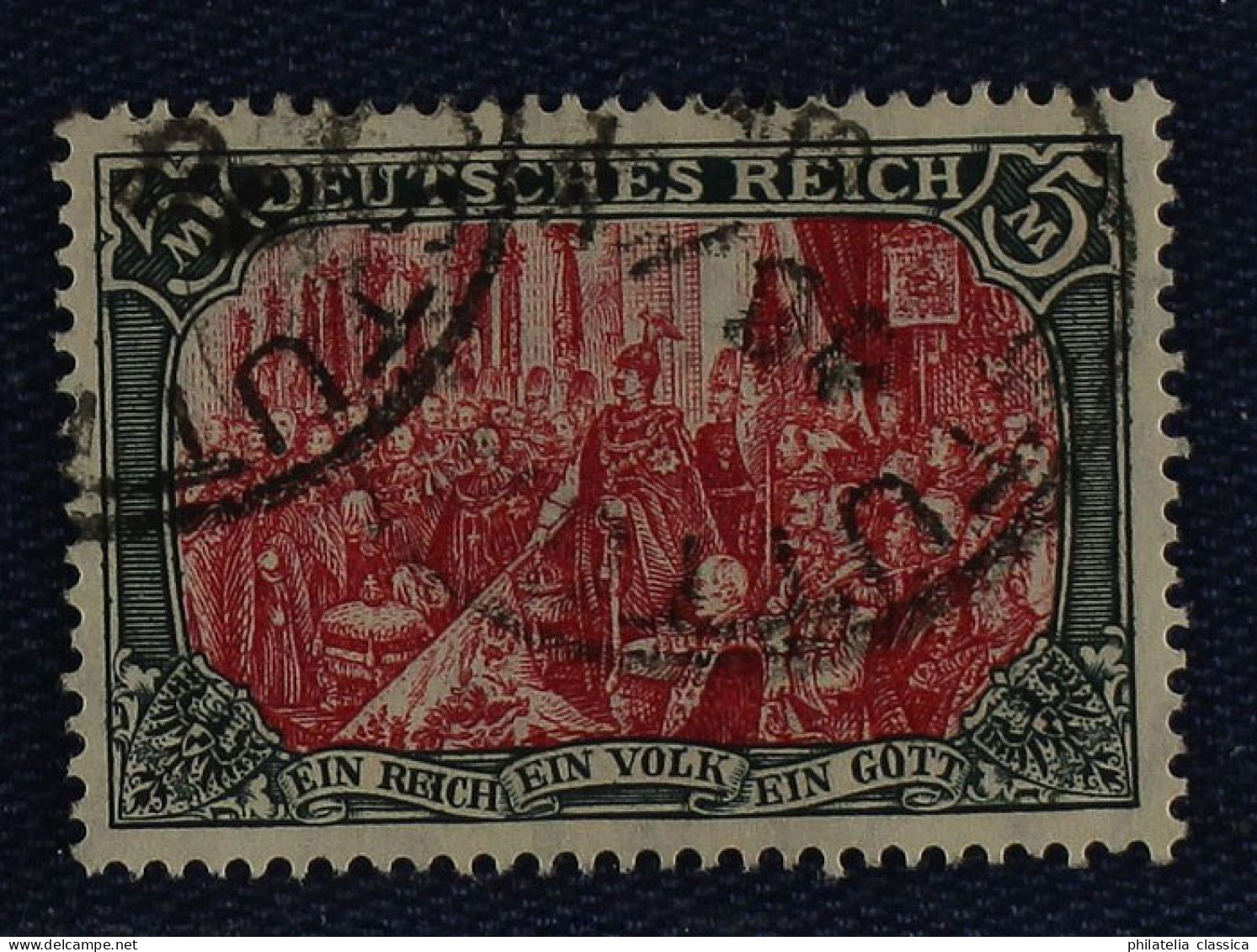 Dt. Reich  97 AIa,  SELTENE FARBE: Unter UV Gelblichrot, Geprüft KW 220,- € - Used Stamps