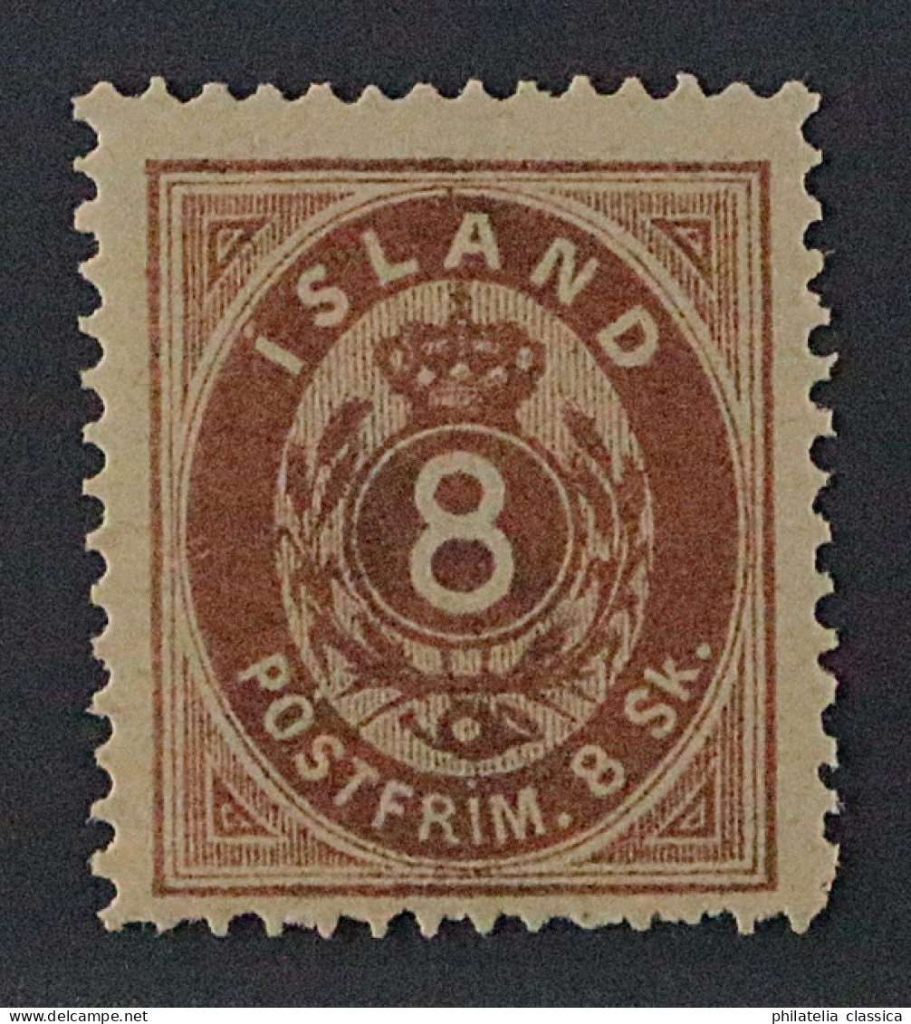 Island  4 A **  Erste Ausgabe 8 Sk. Blau, POSTFRISCH, Sehr Selten, KW 600,- € - Used Stamps