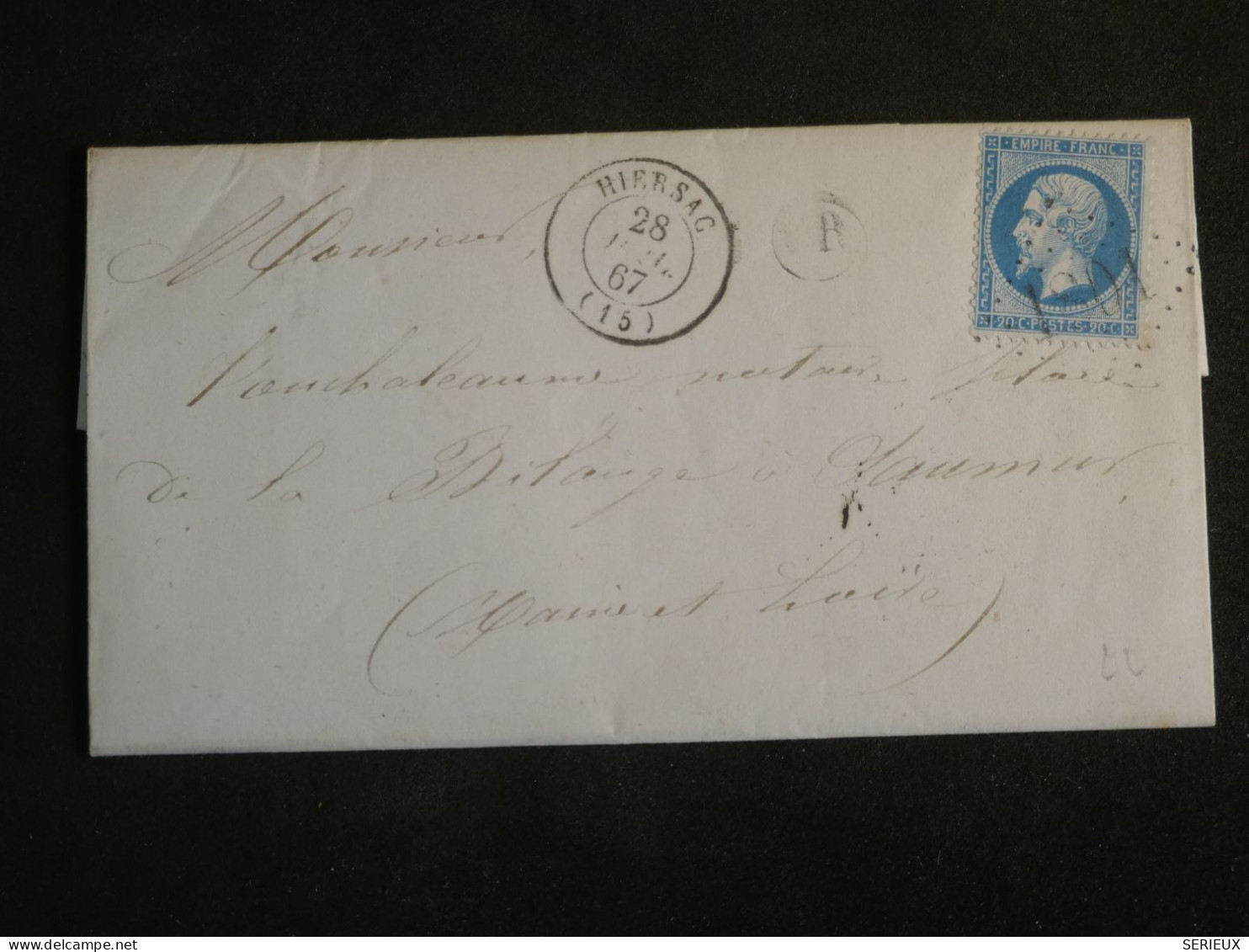 DO11 FRANCE  BELLE LETTRE  1867 HIERSAC    +N°22  +AFF. INTERESSANT+++ - 1849-1876: Classic Period
