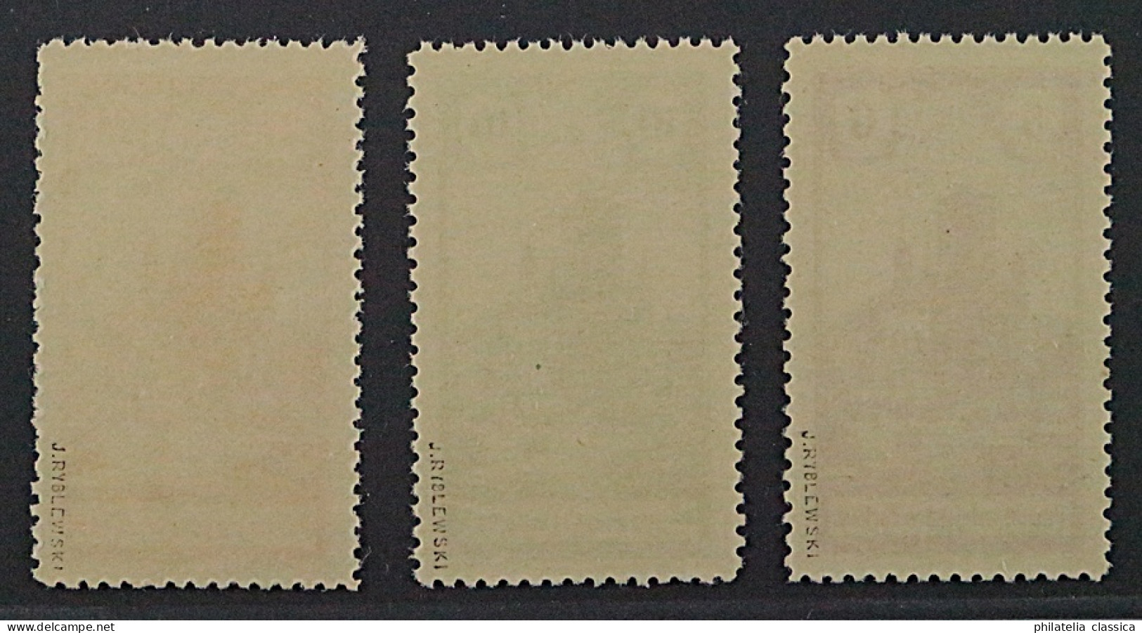1918, Stadtpost ZARKI 7-9 ** Stadtansicht 6 -24 H. Postfrisch, Geprüft 360,-€ - Ocupación 1914 – 18