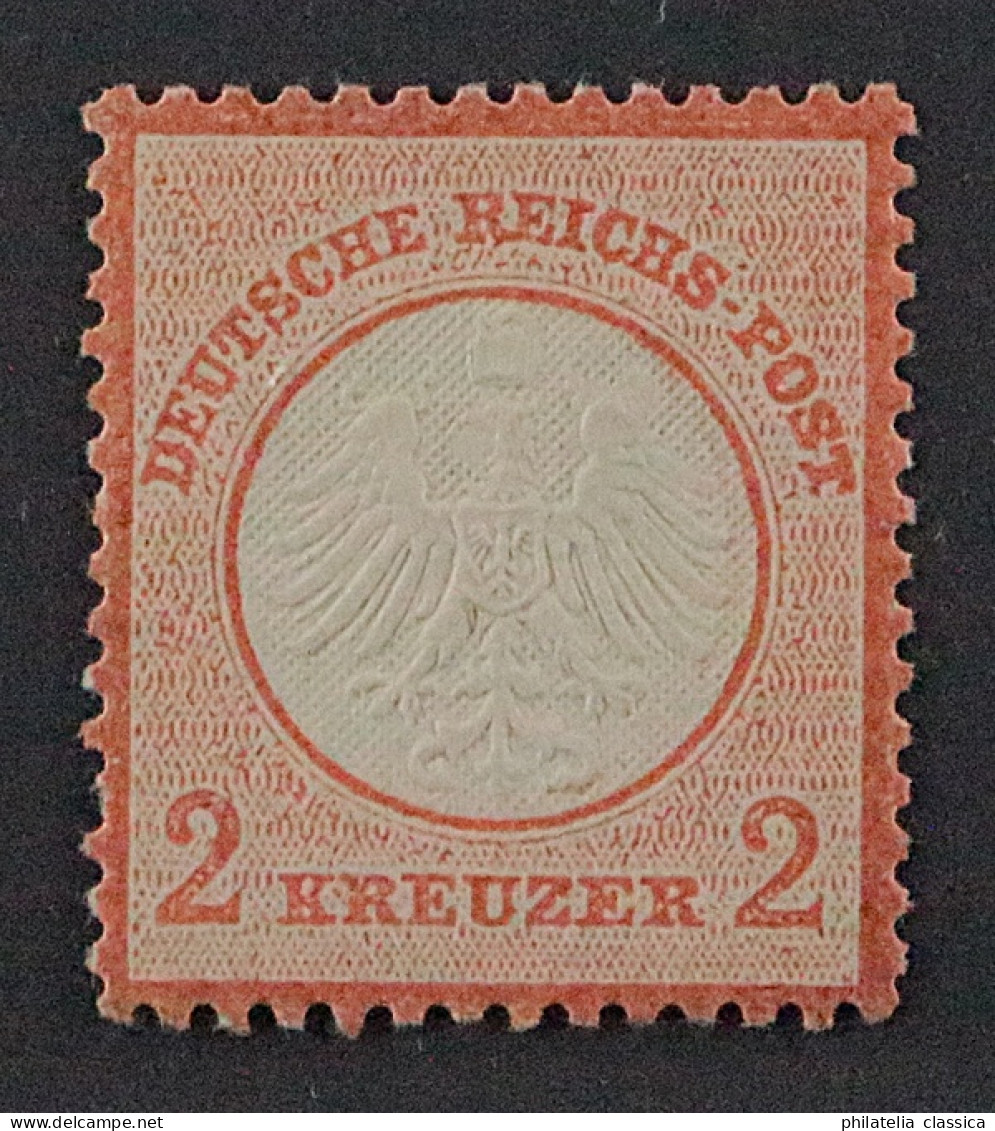 Deutsches Reich 8 ** 2 Kr. Kleiner Schild, POSTFRISCH, Fotoattest BPP, 6500,-€ - Neufs