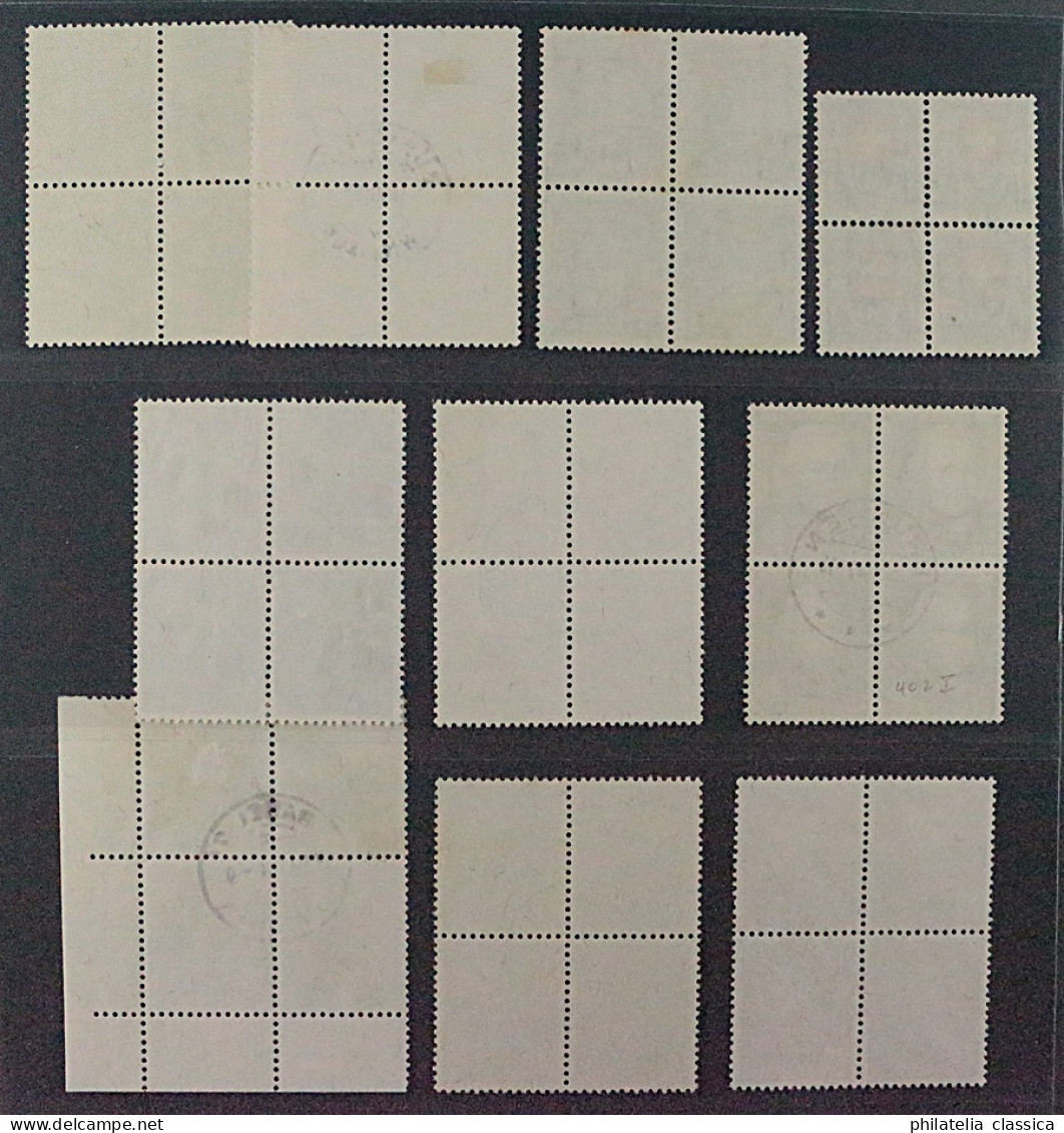 SCHWEIZ VIERERBLOCKS Juventute Ex 1925/46 (SBK J36-120) ZentrumStempel, 529,-SFr - Gebruikt