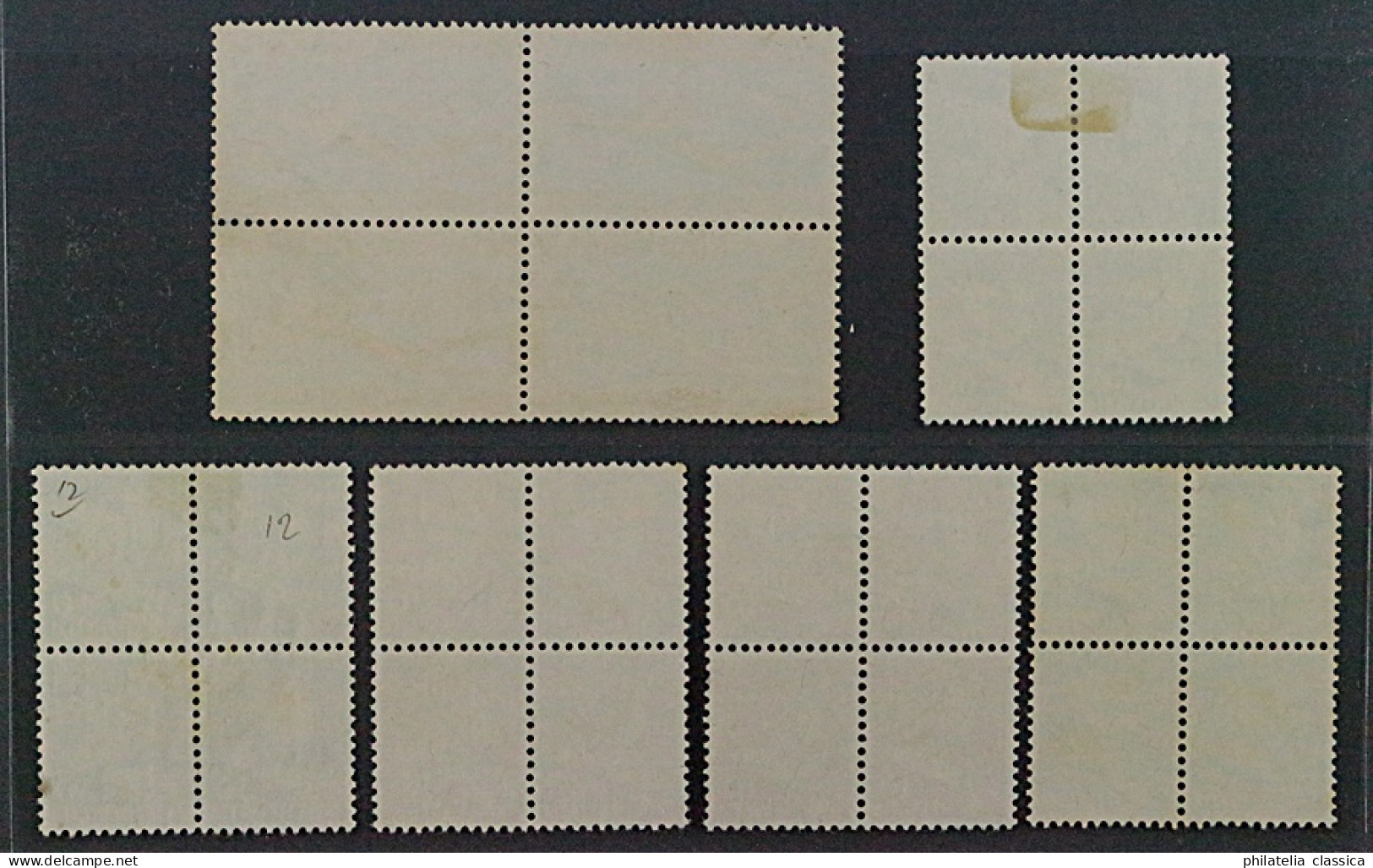 SCHWEIZ 250-55 Viererblock (SBK 185-90), Abrüstung, Zentrische Stempel, 250,-€ - Gebruikt