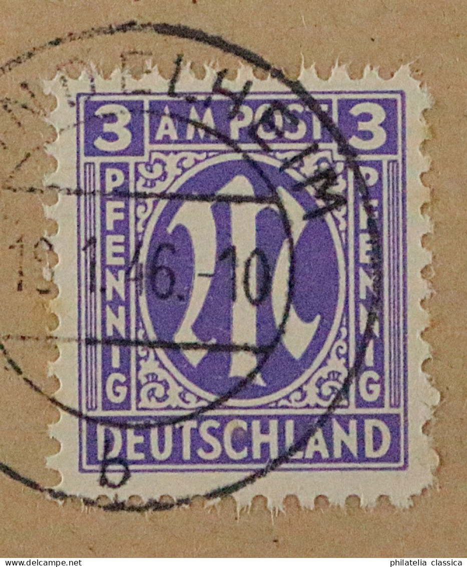 1945, Lokalausgabe MINDELHEIM 1 I, Satzfehler: Gotisches E, R-Brief, 500,-€ - Storia Postale