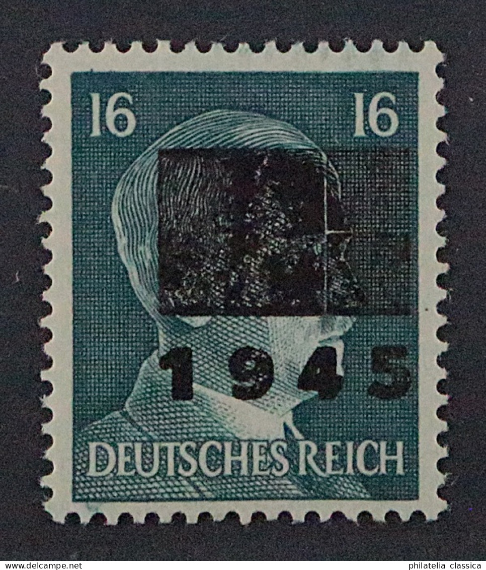 Lokalausgabe NETZSCHKAU 10 I ** Hitler 16 Pfg. Aufdruck Type 1, Geprüft 150,-€ - Mint