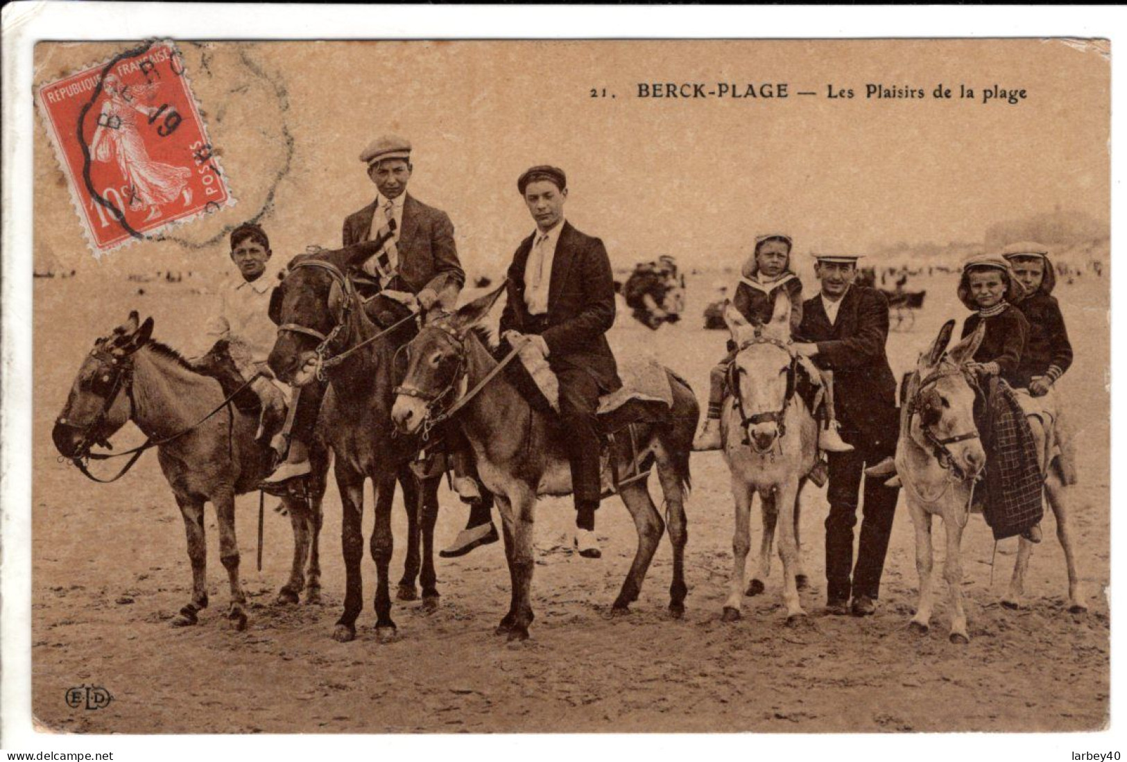 62 - Berck-Plage - Les Plaisirs De La Plage - Anes  - Cartes Postales Ancienne - Berck