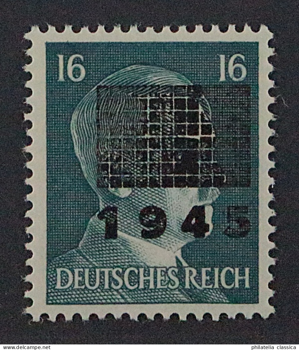 Lokalausgabe NETZSCHKAU 10 I ** Hitler 16 Pfg. Aufdruck Type 1, Geprüft 110,-€ - Mint