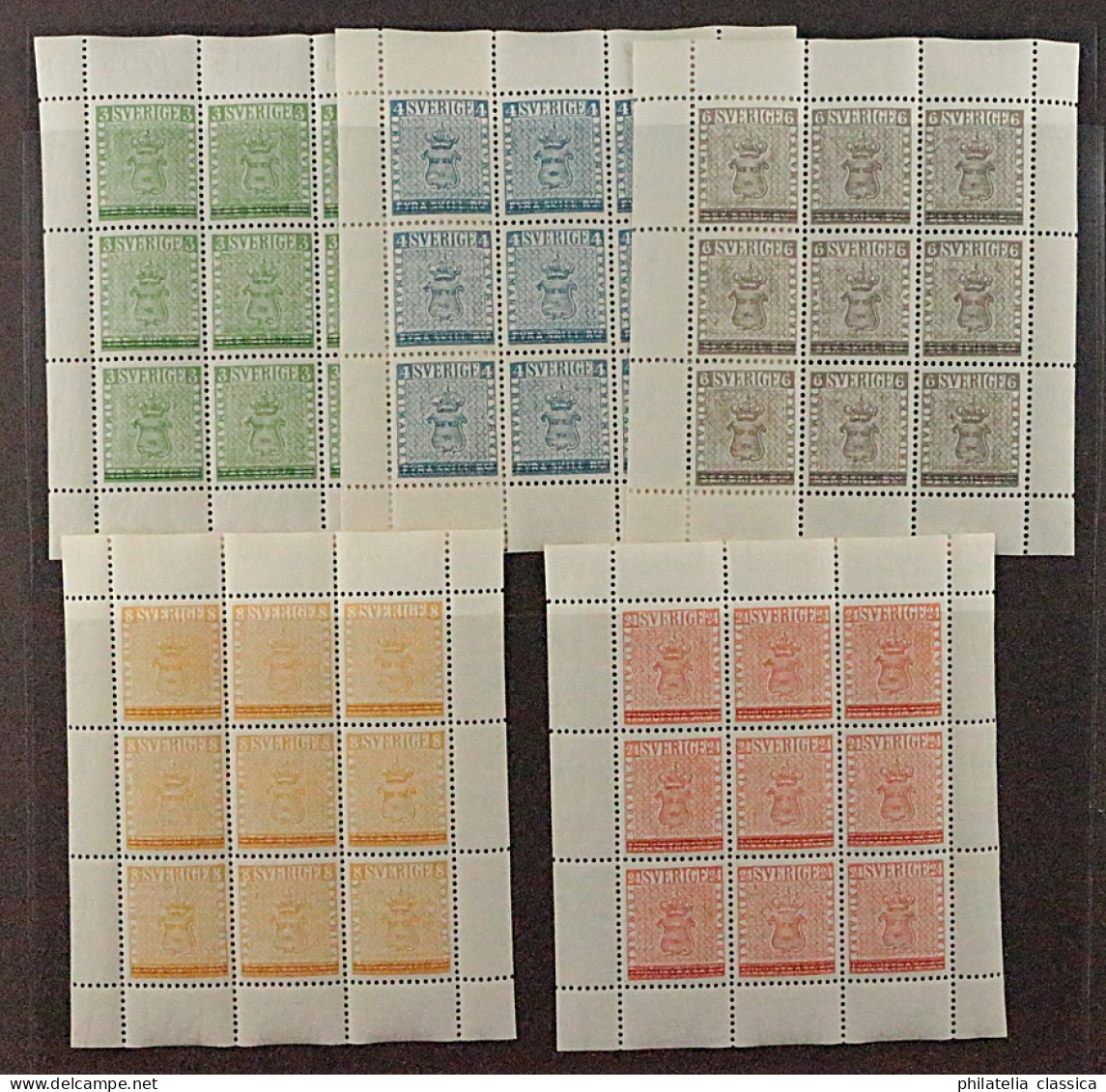 1955, SCHWEDEN 406-10 Klb ** STOCKHOLMIA Kleinbogen, Postfrisch, KW 150,-€ - Unused Stamps